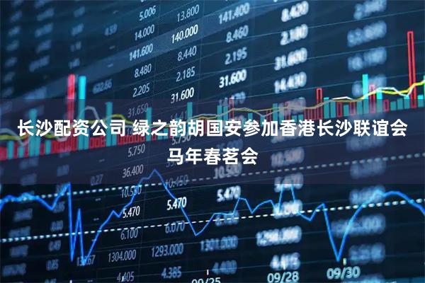长沙配资公司 绿之韵胡国安参加香港长沙联谊会马年春茗会